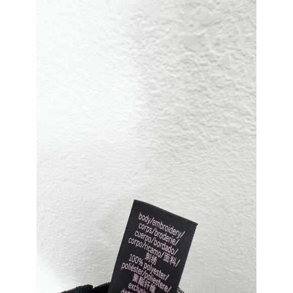 Victoria’s Secret Black Satin Butterfly Midi Slip Dress Sz Large Y2K Whimsigoth - Picture 6 of 9